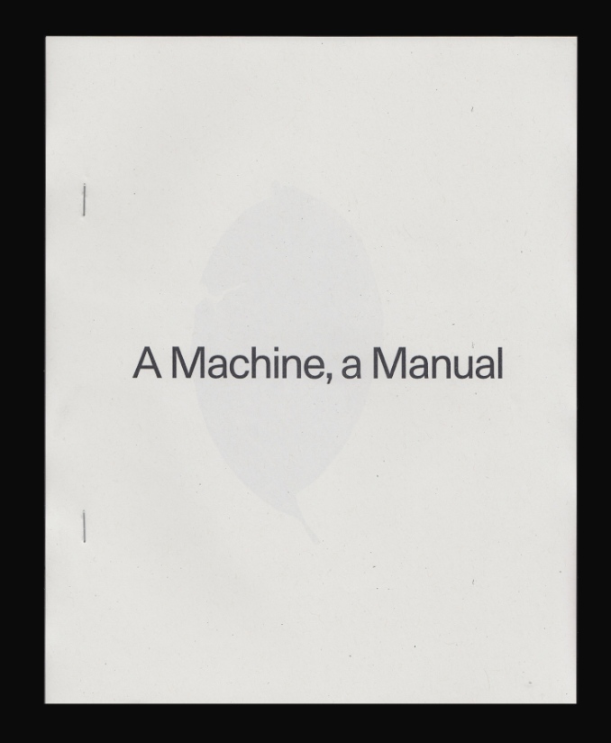 A Machine, a Manual cover
